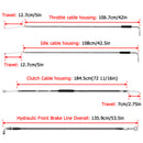 Black Non - ABS Hydraulic Front Brake Line, Clutch cable, Throttle and Idle Cable Kit for Harley Dyna Low Rider/Street Bob/Super Glide on 14" - 16" Handlebar (Non - ABS) - Mofun - 90109232