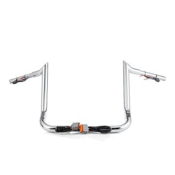 For 1996-2006 Harley Touring with Batwing Fairing Models 12" Pre-Wired Ape Hanger Handlebar - Mofun - 90101713