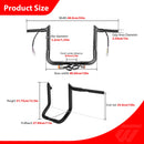 For 1996 - 2006 Harley Touring with Batwing Fairing Models Gloss Black 10" Pre - Wired Ape Hanger Handlebar - Mofun - 90101712