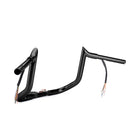 For 1996 - 2006 Harley Touring with Batwing Fairing Models Gloss Black 10" Pre - Wired Ape Hanger Handlebar - Mofun - 90101712