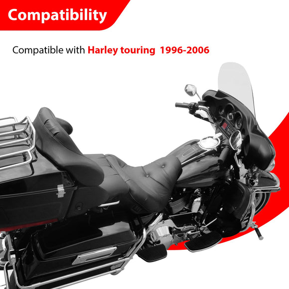 For 1996 - 2006 Harley Touring with Batwing Fairing Models Gloss Black 10" Pre - Wired Ape Hanger Handlebar - Mofun - 90101712