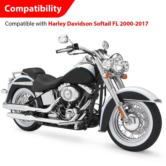 For 2000-2017 Harley Softail FL Models Motorcycle Brake Shifter Levers Diamond Armor Floorboards Kit - Mofun - 90409006