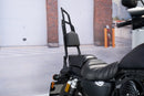 For 2004-2022 Harley Sportster XL 883 1200 Gloss Black Dual Sharp-Angle Passenger Backrest Sissy Bar - Mofun - 90302197