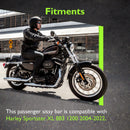For 2004-2022 Harley Sportster XL 883 1200 Gloss Black Dual Sharp-Angle Passenger Backrest Sissy Bar - Mofun - 90302197