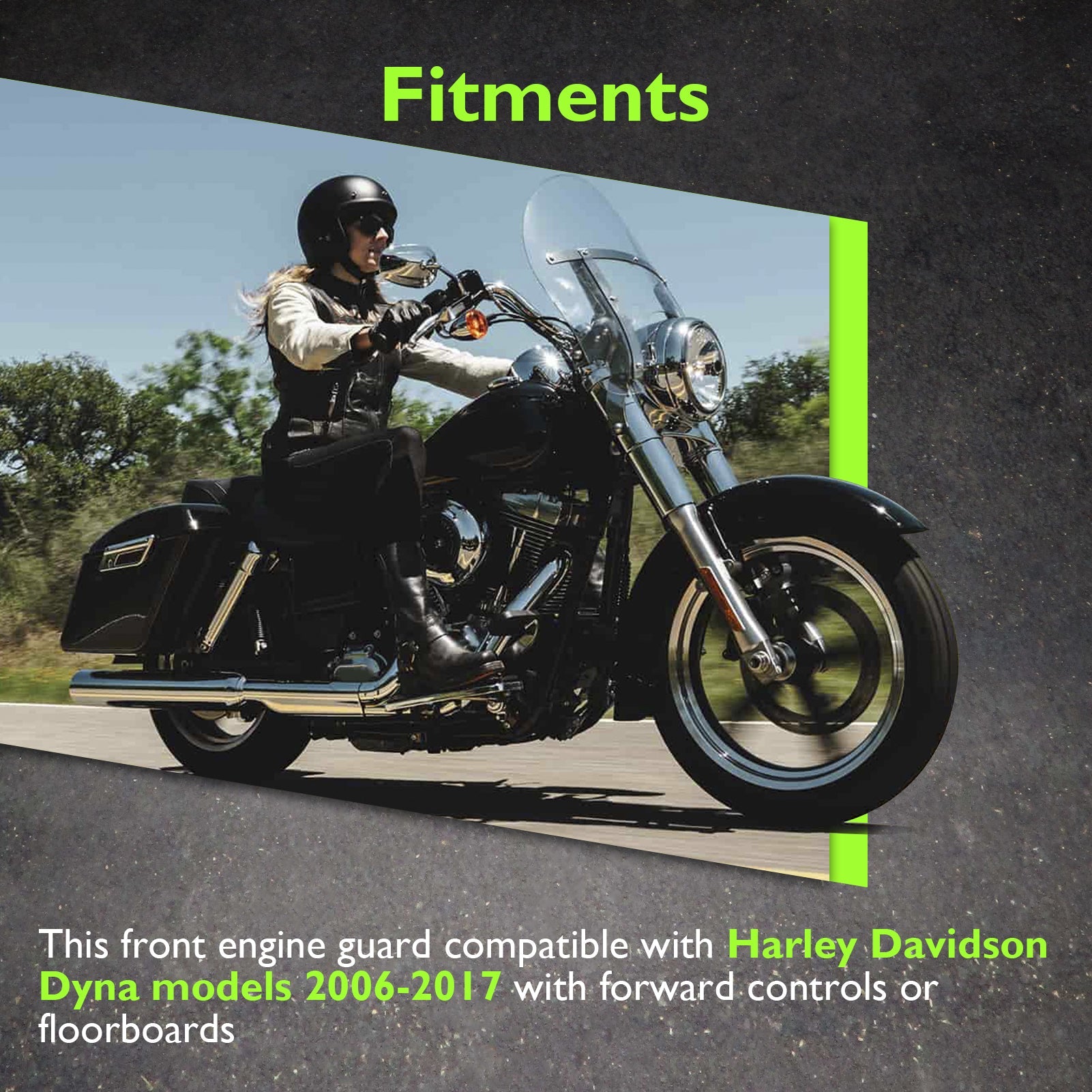 For 2006-2017 Harley Dyna Club Style Front Highway Engine Guard Crash Bar - Mofun - 90201128