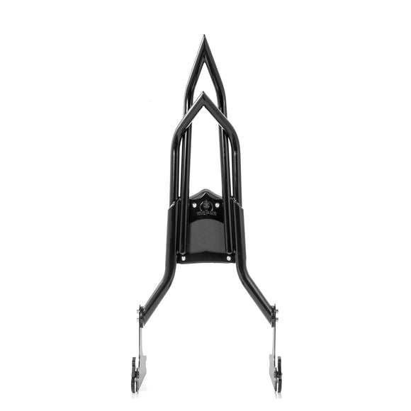 For 2006-2017 Harley Softail FLSTF/FLSTFB/FLSTSB/FXSTB/FXSTC/FXST/FXSTS Gloss Black Dual Sharp-Angle Passenger Backrest Sissy Bar - Mofun - 90302202