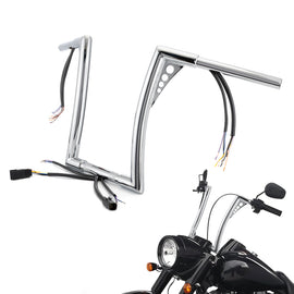 For 2007-2014 Harley Softail/Dyna/Sportster 12" Pre-wired APE Hanger Bar-flat Handlebar - Mofun - 90101721