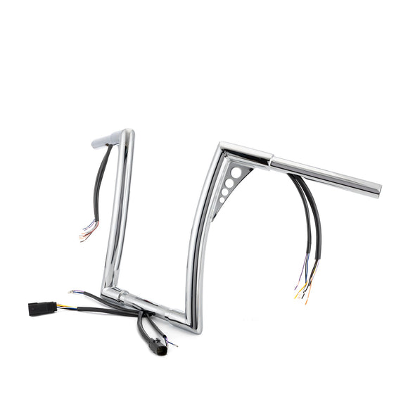 For 2007-2014 Harley Softail/Dyna/Sportster 12" Pre-wired APE Hanger Bar-flat Handlebar - Mofun - 90101722