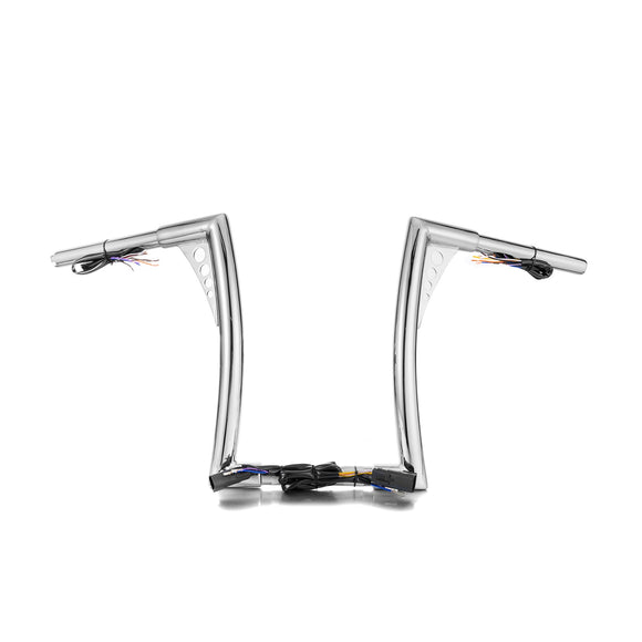 For 2007-2014 Harley Softail/Dyna/Sportster 12" Pre-wired APE Hanger Bar-flat Handlebar - Mofun - 90101721