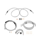 For 2014-2016 Harley Touring w/ABS Models Handlebar Extension Wire, Extended Length ABS Hydraulic Front Brake Line and Hydraulic Clutch Line Kit (for 12"-14" Handlebar (ABS)) - Mofun - 90109058