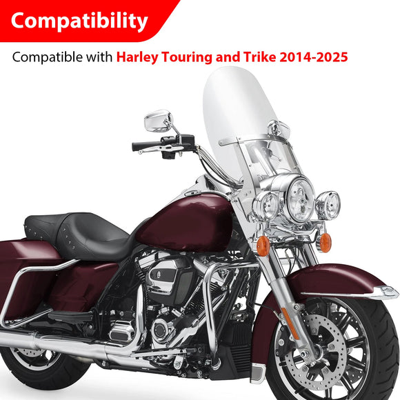 For 2014-2025 Harley Touring Models Motorcycle Brake Shifter Levers Diamond Armor Floorboards Kit - Mofun - 90409002