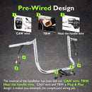 For 2016-2023 Street Glide/Electra Glide/Ultra Limited with Batwing Fairing Models 12" Zero Wire Pulling Pre-wired Bagger Ape Bar-Sharp Handlebar - Mofun - 90101742
