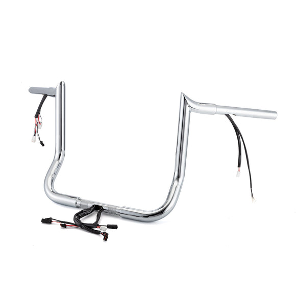 For 2016-2023 Street Glide/Electra Glide/Ultra Limited with Batwing Fairing Models 12" Zero Wire Pulling Pre-wired Bagger Ape Bar-Sharp Handlebar - Mofun - 90101742