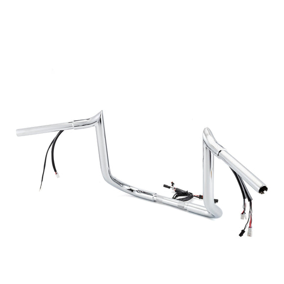 For 2016-2023 Street Glide/Electra Glide/Ultra Limited with Batwing Fairing Models 12" Zero Wire Pulling Pre-wired Bagger Ape Bar-Sharp Handlebar - Mofun - 90101742
