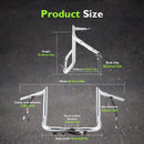 For 2016-2023 Street Glide/Electra Glide/Ultra Limited with Batwing Fairing Models 12" Zero Wire Pulling Pre-wired Bagger Ape Bar-Sharp Handlebar - Mofun - 90101742