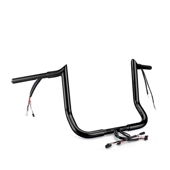 For 2016-2023 Street Glide/Electra Glide/Ultra Limited with Batwing Fairing Models 12" Zero Wire Pulling Pre-wired Bagger Ape Bar-Sharp Handlebar - Mofun - 90101742