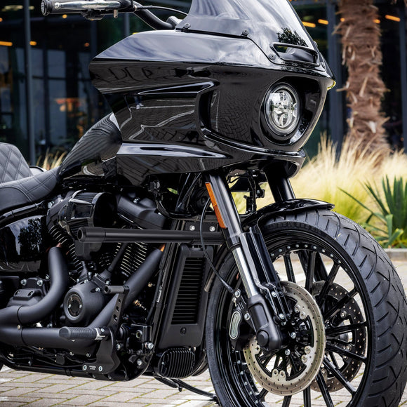 For 2018-2026 Harley Softail Fat Boy Street Bob Steel Front Highway Engine Guard Crash Bar Front Flat-Out Bar - Mofun - 90201047