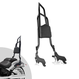 For 2018-2026 Harley Softail FLDE/FLHC/FLHCS/FLSL/FXBB/FXBBS/FXST Gloss Black Dual Sharp-Angle Sissy Bar - Mofun - 90302199