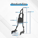 For 2018-2026 Harley Softail FLDE/FLHC/FLHCS/FLSL/FXBB/FXBBS/FXST Gloss Black Dual Sharp-Angle Sissy Bar - Mofun - 90302199