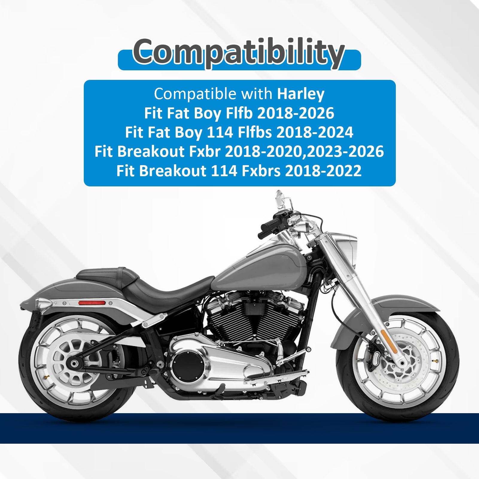 For 2018-2026 Harley Softail FLFB/FLFBS/FXBR/FXBRS Gloss Black Dual Sharp-Angle Passenger Backrest Sissy Bar - Mofun - 90302200