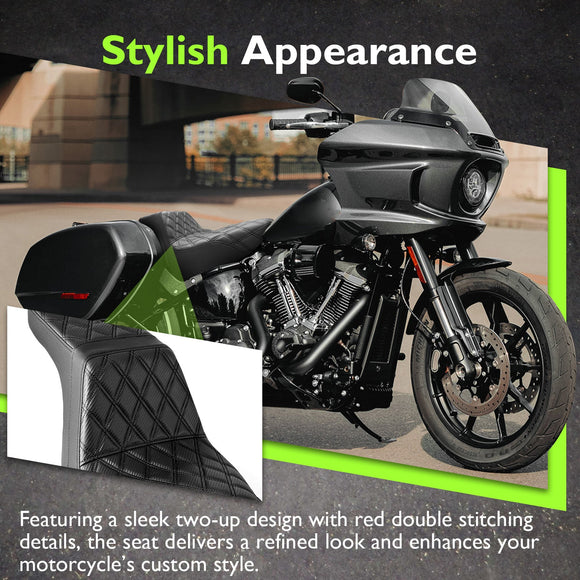For 2020-2026 Harley Softail Low Rider S One-Piece Driver Passenger 2-Up Seat - Mofun - 90304013