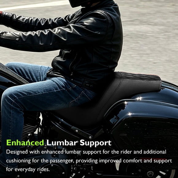 For 2020-2026 Harley Softail Low Rider S One-Piece Driver Passenger 2-Up Seat - Mofun - 90304013