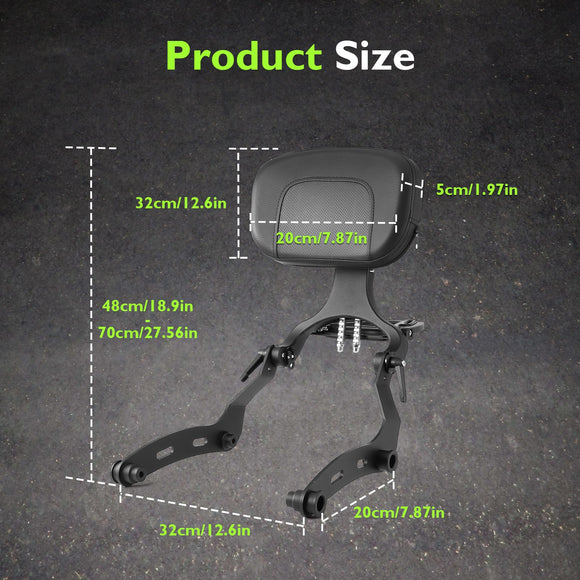 For 2022-2026 Indian Chief Bobber Super Chief Adjustable Driver Passenger Backrest with Luggage Rack - Mofun - 90302215