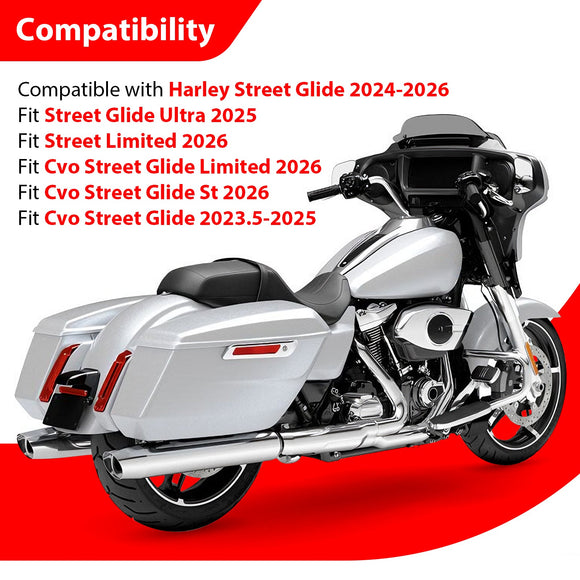 For 2023.5-2026 Harley Street Glide Models 10" Bagger Ape Bar-Sharp Zero Wire Pulling Pre-wired Handlebar - Mofun - 90101782