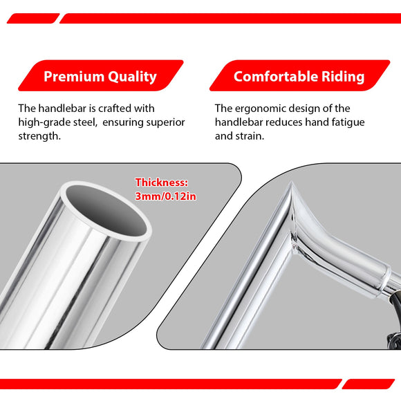 For 2023.5-2026 Harley Street Glide Models 10" Bagger Ape Bar-Sharp Zero Wire Pulling Pre-wired Handlebar - Mofun - 90101782