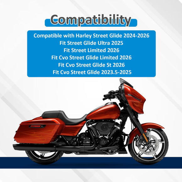 For 2023.5-2026 Harley Street Glide Models 12" Bagger Ape Bar-Sharp Zero Wire Pulling Pre-wired Handlebar - Mofun - 90101784