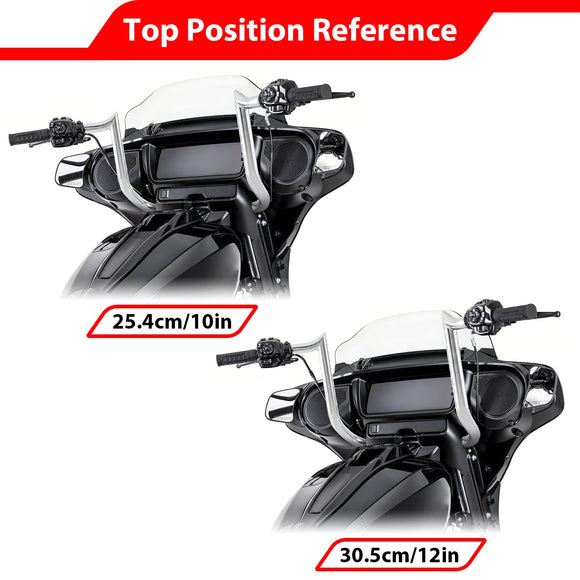 For 2023.5-2026 Harley Touring Street Glide 12" Ape Hanger Bagger Ape Bar-Sharp Handlebar - Mofun - 90101774