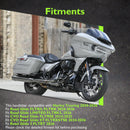 For 2024-2026 Harley Touring Road Glide 10" Gloss Black Zero Wire Pulling Pre-Wired Meathook Ape‑Hanger Handlebar - Mofun - 90101802
