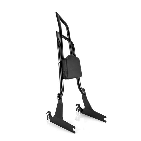 For Harley Dyna Low Rider/Super Glide Gloss Black Dual Sharp-Angle Sissy Bar - Mofun - 90302198