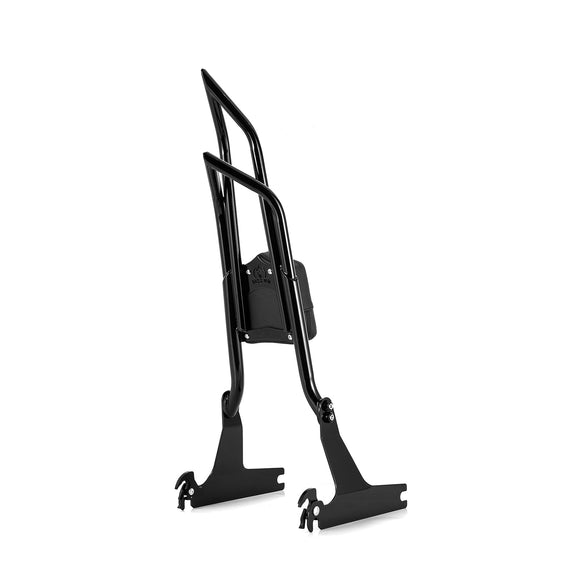 For Harley Dyna Low Rider/Super Glide Gloss Black Dual Sharp-Angle Sissy Bar - Mofun - 90302198