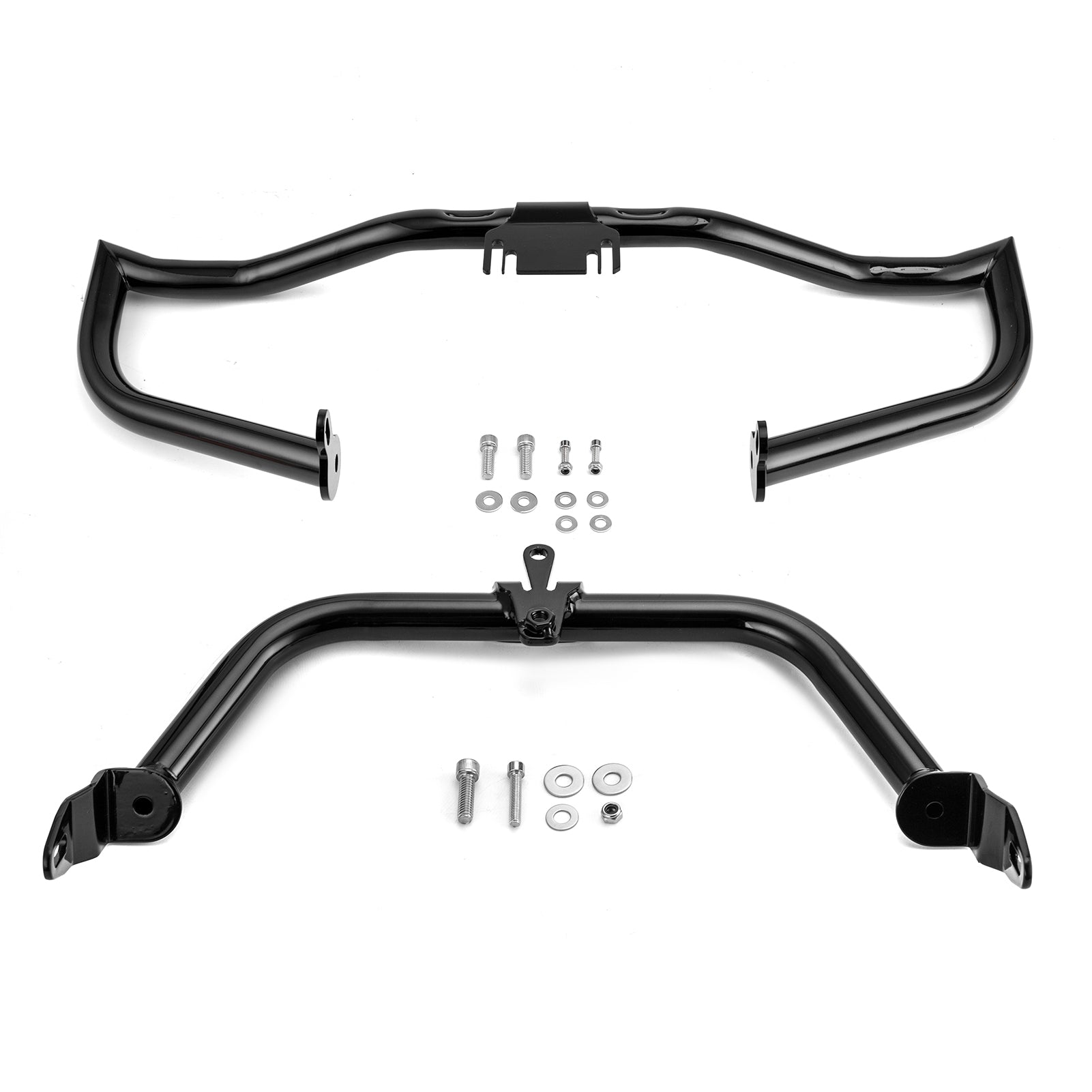 Front Engine Guard Crash Bar & Fairing Support Brackets for 2015 - 2023 Harley Touring Road Glide without Lower Fairing - Mofun - 90201080