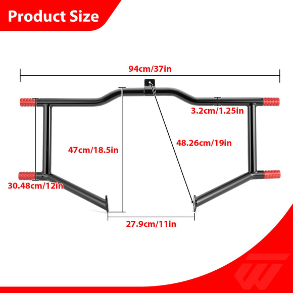 Gloss Black Steel Front Highway Engine Guard Crash Bar for 1997 - 2008 Harley Touring Models - Mofun - 90201112