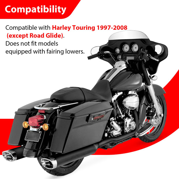 Gloss Black Steel Front Highway Engine Guard Crash Bar for 1997 - 2008 Harley Touring Models - Mofun - 90201112