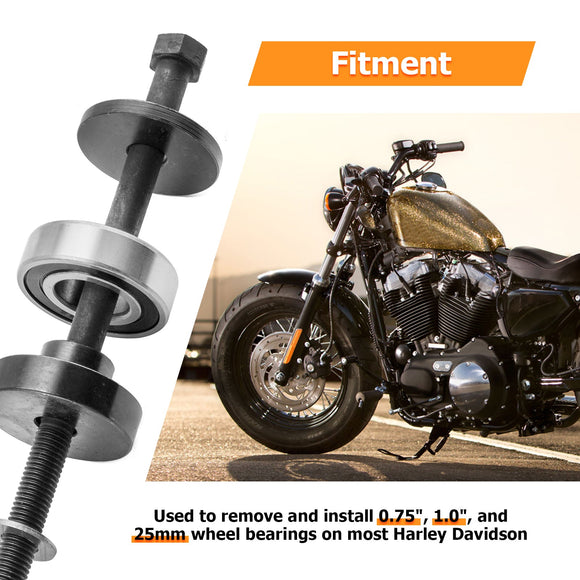 Harley Davidson 0.75" 1.0" 25mm Wheel Bearing Remover Installer Tools - Mofun - 90902012