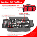 Harley - Davidson 64 Piece Motorcycle Tool Kit with Roll Pouch, Roadside, Travel Wrenches, Ratchet - Mofun - 90902017