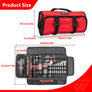Harley - Davidson 64 Piece Motorcycle Tool Kit with Roll Pouch, Roadside, Travel Wrenches, Ratchet - Mofun - 90902017