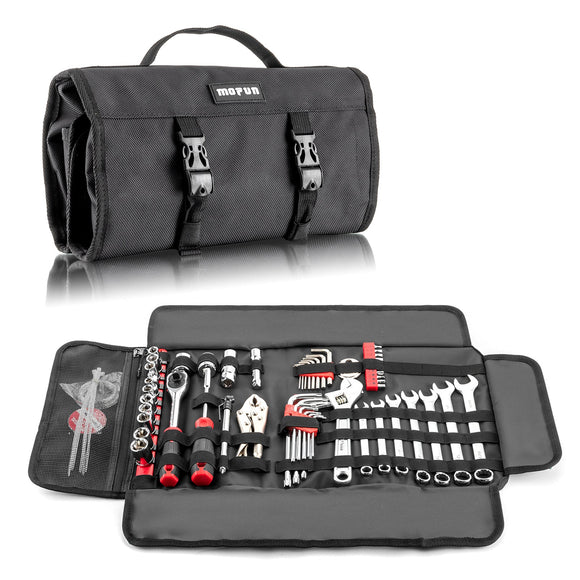 Harley - Davidson 64 Piece Motorcycle Tool Kit with Roll Pouch, Roadside, Travel Wrenches, Ratchet - Mofun - 90902017