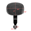 Harley Davidson Softail Slim/ Standard/ Street Bob Gloss Black Metal Solid Steel Driver Backrest - Mofun - 90301020