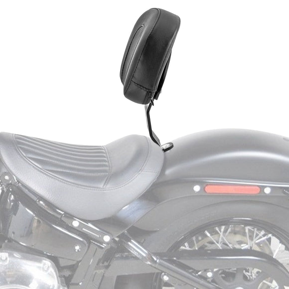 Harley Davidson Softail Slim/ Standard/ Street Bob Gloss Black Metal Solid Steel Driver Backrest - Mofun - 90301020