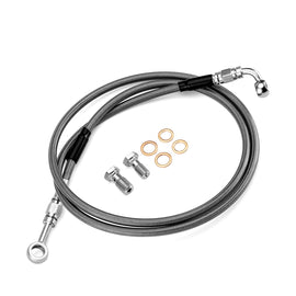 Harley Dyna Low Rider Street Bob & Softail Night Train 53.5" Extended Length Non - ABS Hydraulic Front Brake Line Kit for 16" - 18" Handlebar - Mofun - 90110243