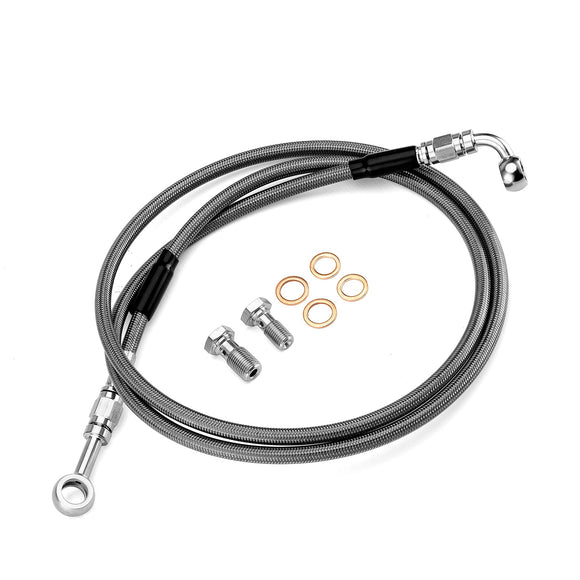Harley Dyna Low Rider Street Bob & Softail Night Train 53.5" Extended Length Non - ABS Hydraulic Front Brake Line Kit for 16" - 18" Handlebar - Mofun - 90110243