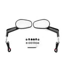 Harley Muscle Rear View Mirrors w/ LED Turn Signal | Black CNC Aluminium - Mofun - 90106027