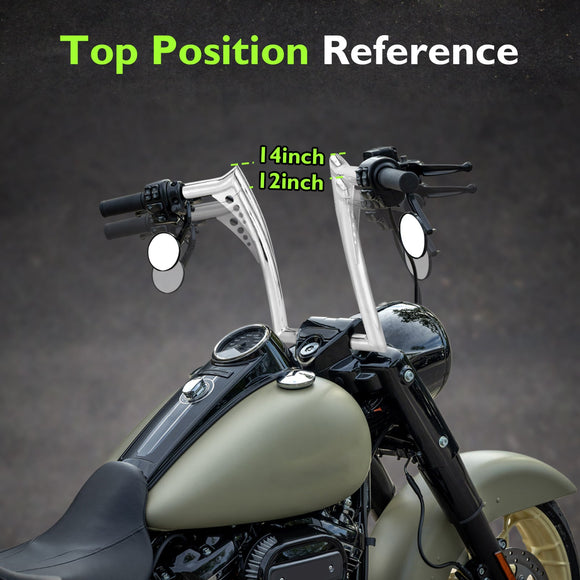 Harley Road Glide Road King Sportster Softail Dyna 12" APE Hanger Bar - Sharp Handlebar - Mofun - 90101551