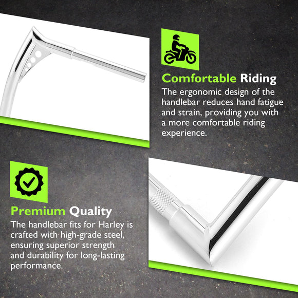 Harley Road Glide Road King Sportster Softail Dyna 12" APE Hanger Bar - Sharp Handlebar - Mofun - 90101551