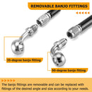 Harley Softail Deluxe / Rocker / Fat Boy 47" Extended Length Non - ABS Hydraulic Front Brake Line Kit for 16" - 18" Handlebar - Mofun - 90110363