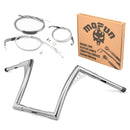 Harley Softail Deluxe/Fat Boy/Rocker 12" Ape Monkey Bar Handlebar with Non - ABS Cable Kit - Mofun - 90101001+90109221
